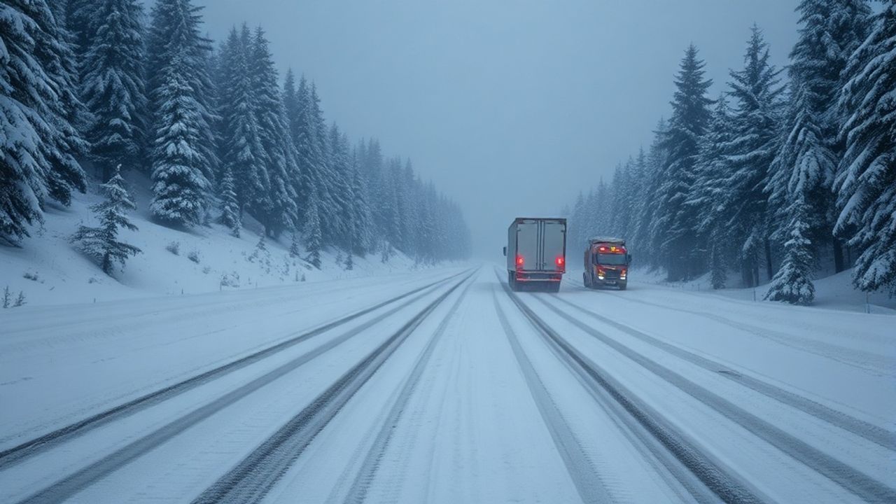 Bolu Dağı'nda Kar Yağışı Ulaşımı Olumsuz Etkiledi