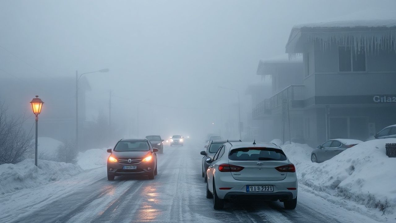 Hakkari'de Soğuk Hava ve Sis Hayatı Olumsuz Etkiliyor