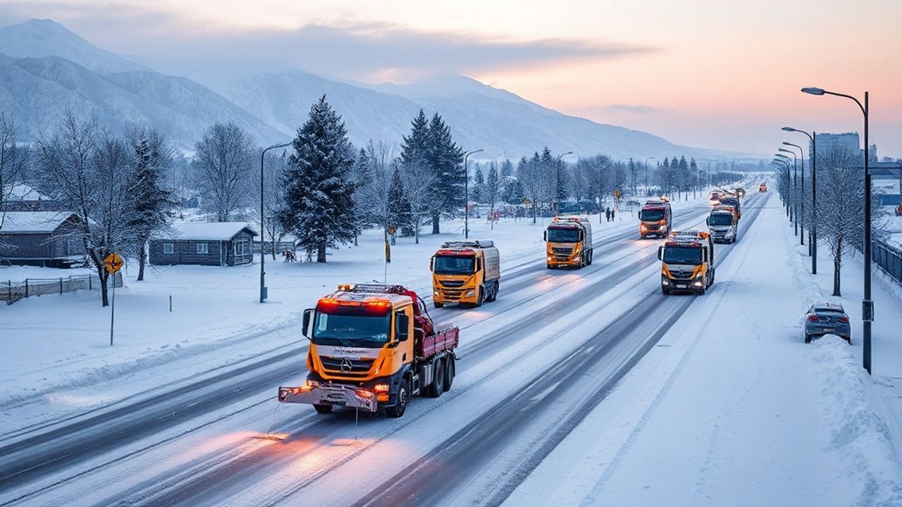 Erzurum'da Kar Timleri Mücadeleye Başladı