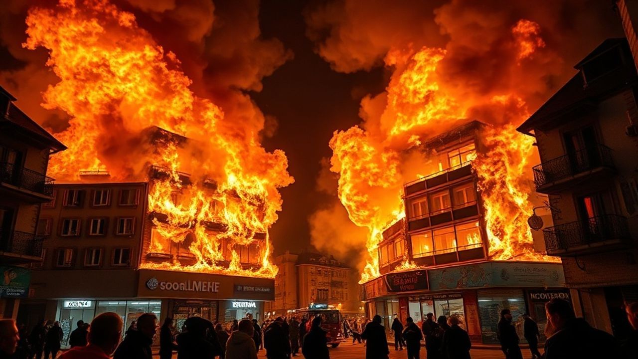 Bursa'da Yangın Panik Yarattı: İki İş Yeri Hasar Gördü