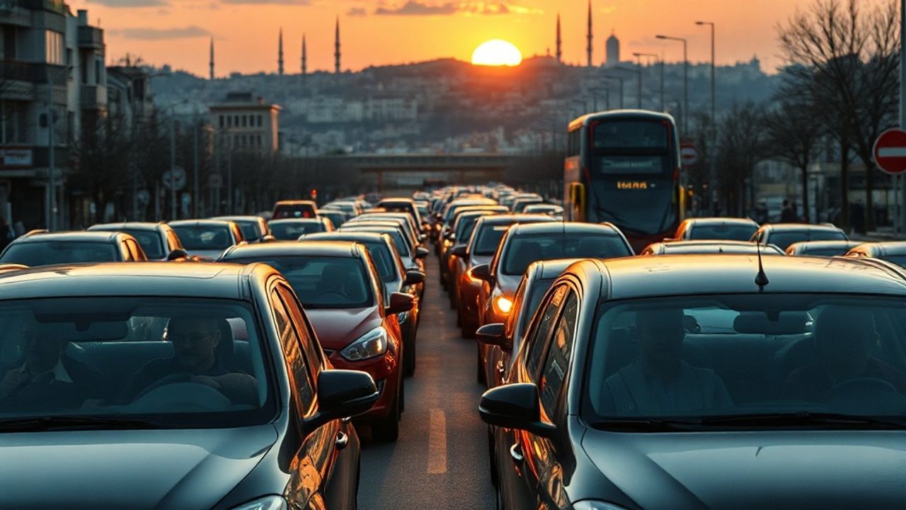 İstanbul Trafiği Çileye Döndü: Yoğunluk Yüzde 83