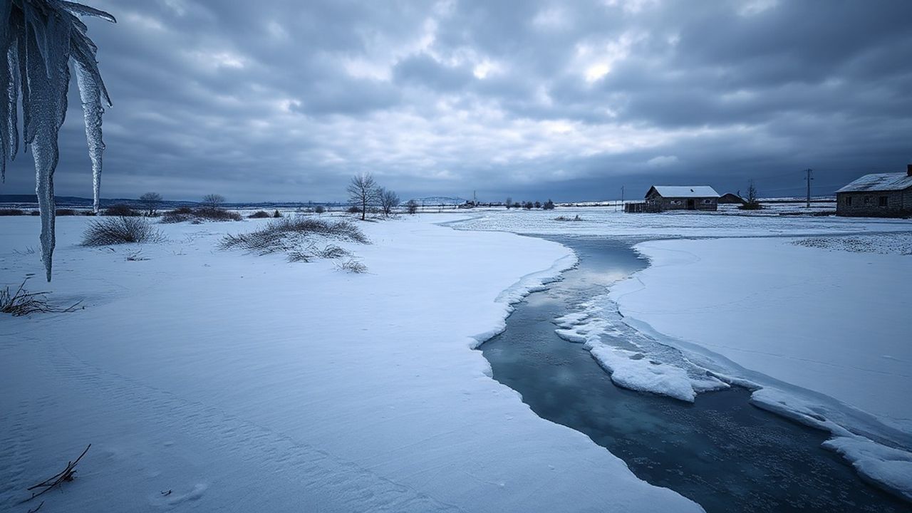 Kars ve Ardahan'da Soğuk Hava: Buz Tutmuş Doğa Manzaraları