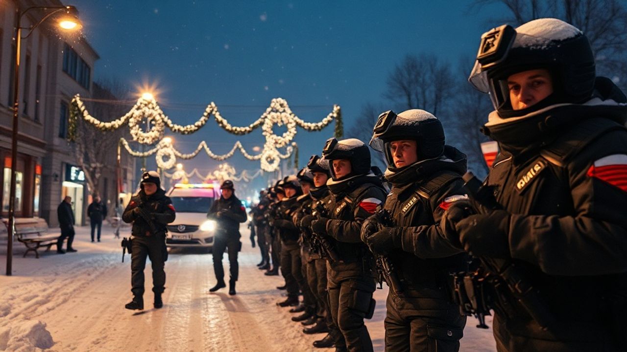 Erzurum'da Yılbaşı Denetimi: 460 Polis Dondurucu Soğukta Görevde