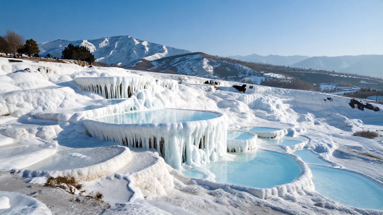 Sivas'ın Altınkale'si Buzdan Heykellere Dönüştü: Kışın Pamukkale'ye Eşsiz Dokunuş