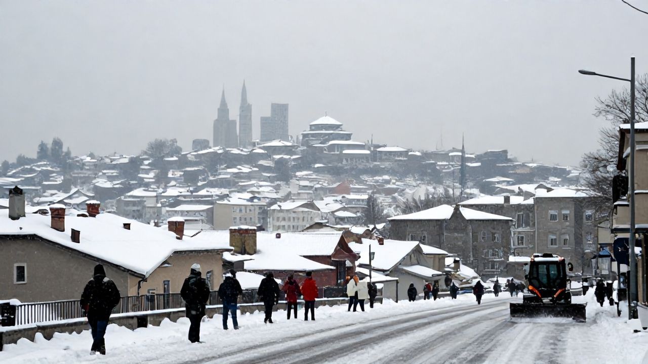 İstanbul'da Kar Yağışı: Yer Yer 10 Santime Ulaştı