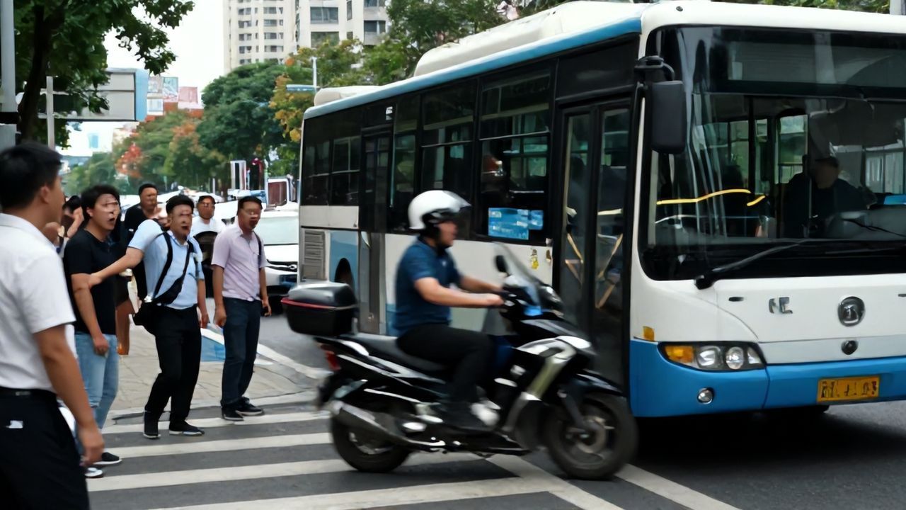 Kocaeli'de Motosiklet ve Otobüs Çarpışması Güvenlik Kamerasında