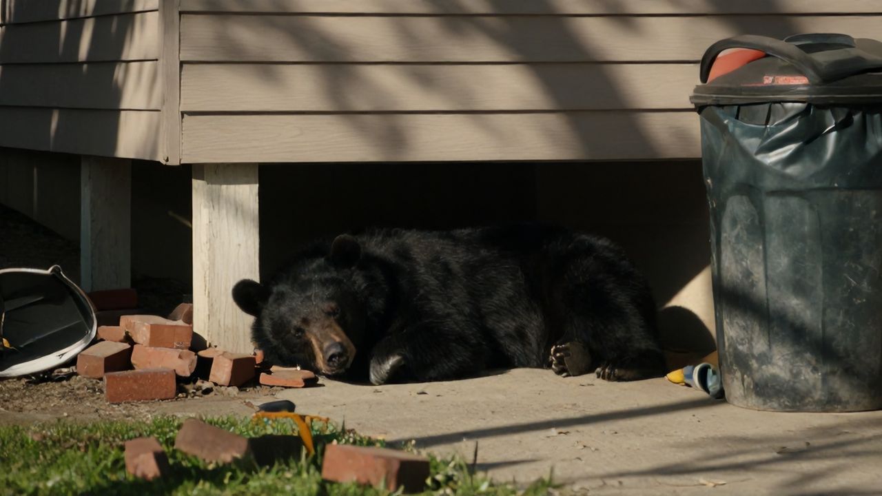 California'da Evin Altında Bir Aydan Fazla Süredir Ayı Yaşıyor