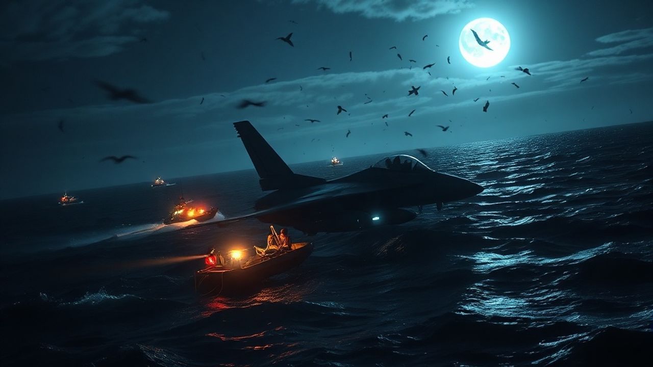 Tayvan'da F-16V Savaş Uçağı Eğitim Uçuşunda Denize Düştü