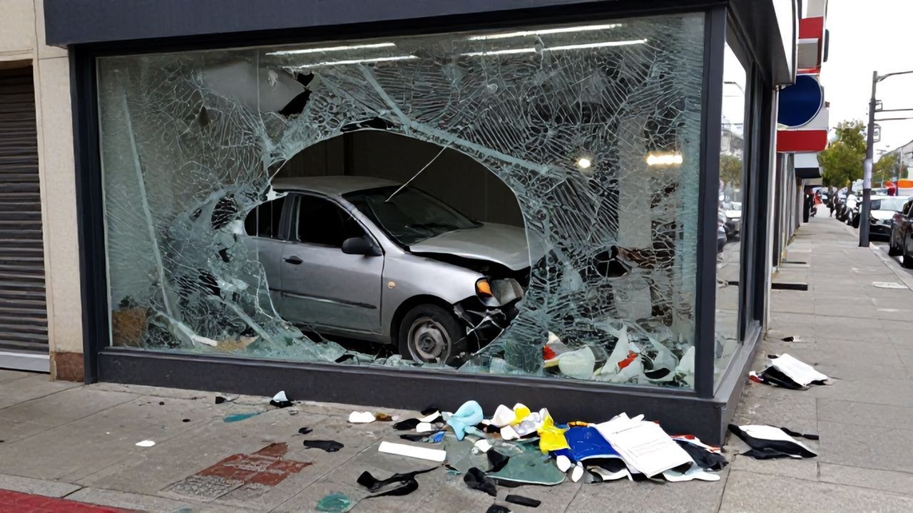 Ünye'de Dehşet Anları: Otomobil Yayayı Biçip Dükkana Daldı!