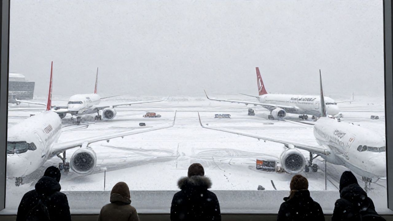 THY ve AJet'ten Kötü Hava Hamlesi: 78 Sefer İptal Edildi