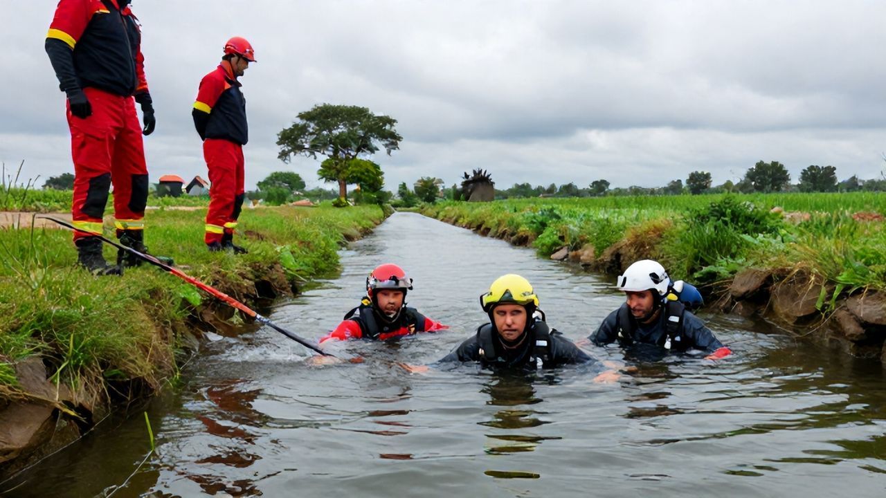 Harran'da Kanala Düşen Araçta Arama Kurtarma Çalışması Başlatıldı