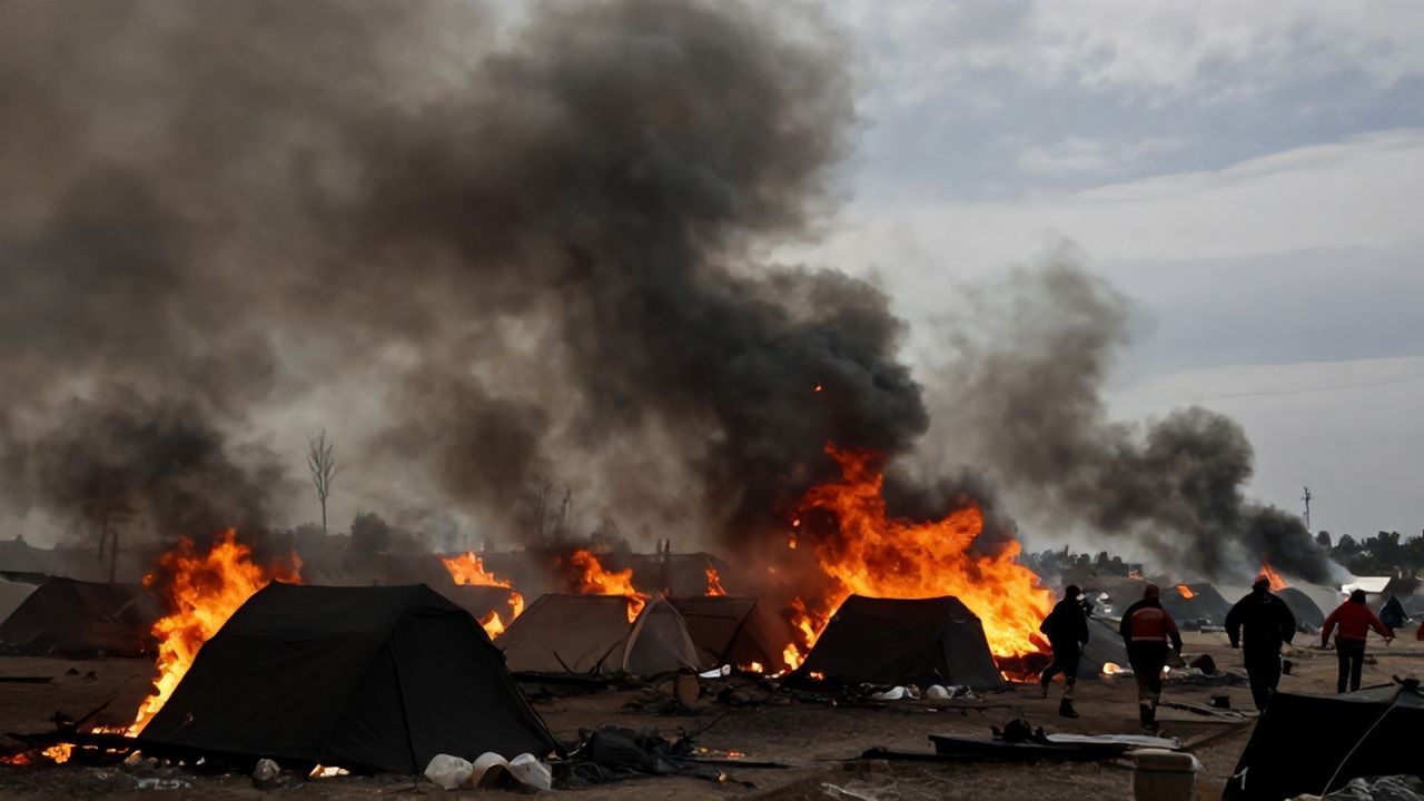 Gazze'de Çadır Yangını: Anne ve Çocuk Hayatını Kaybetti