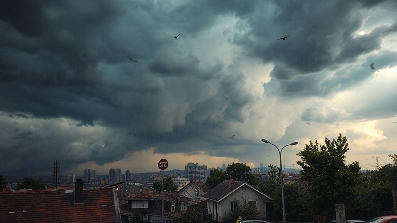 Ankara'da Kuvvetli Fırtına Hayatı Olumsuz Etkiledi