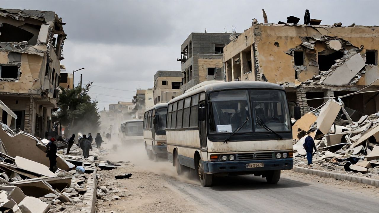 Halep'te Sıkışan YPG'liler Otobüslerle Bölgeden Uzaklaştırıldı