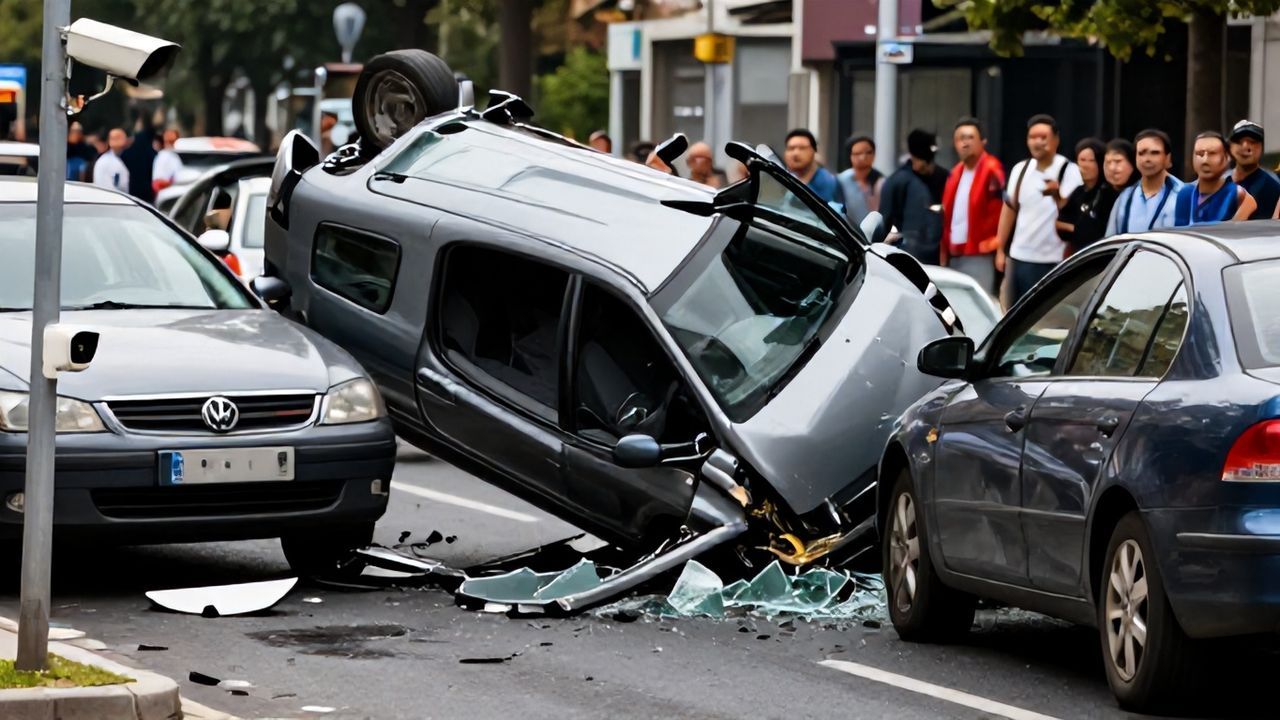 Avcılar'da Ters Dönme Kazası, Anbean Kaydedildi