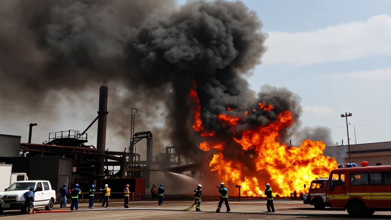 Sultanbeyli'de Boya İmalathanesinde Yangın Panik Yarattı