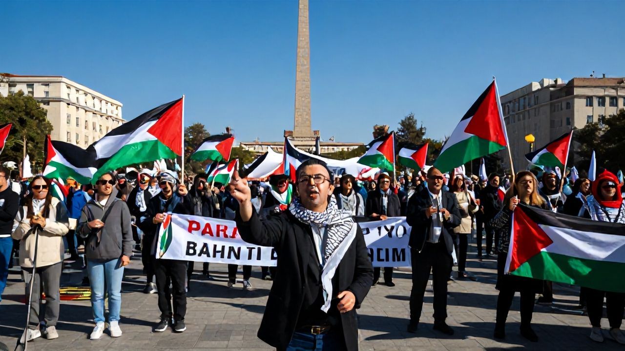 Cumhurbaşkanı Yardımcısı Yılmaz'dan İstanbul'da Filistin'e Destek