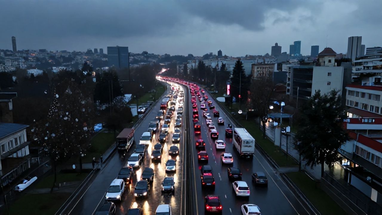 İstanbul Kilitlendi: Yağış Cuma Akşamı Trafiği Felç Etti