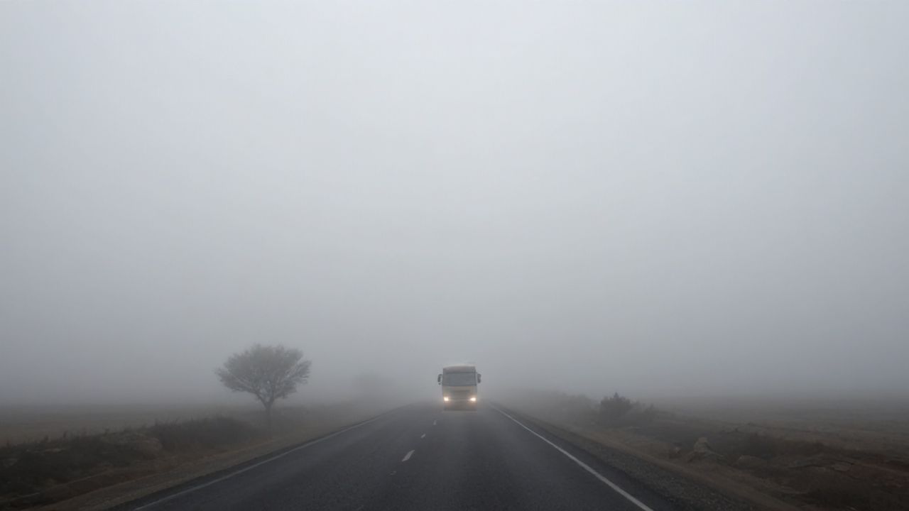 Trakya'da Yoğun Sis Hayatı Felç Etti: Görüş Mesafesi 50 Metreye Düştü