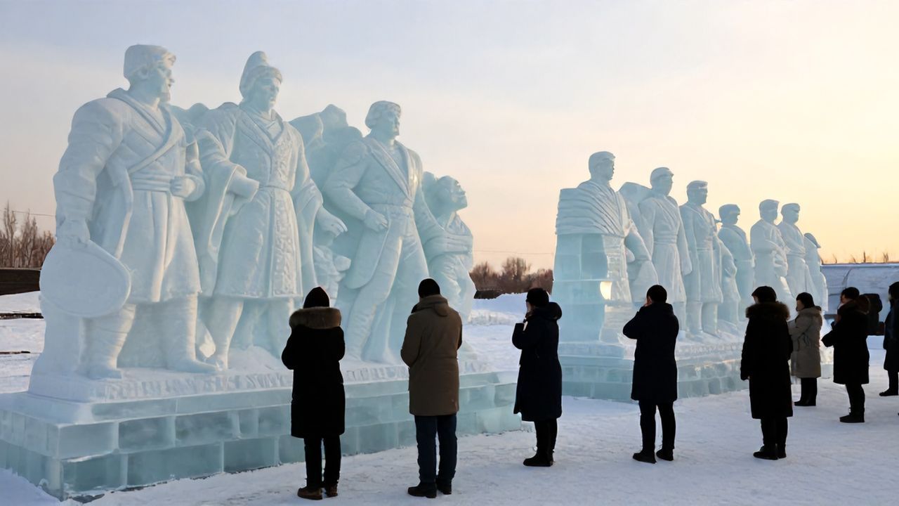 Sarıkamış'ta Şehitler Anısına Kardan Heykeller Açılışı Yapıldı