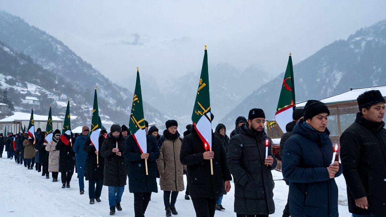 Sarıkamış'ta Şehitler İçin Yürüyüş Düzenlendi