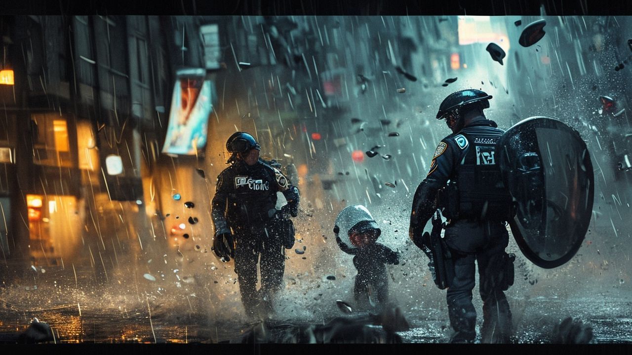 İstanbul'daki Fırtınada Çevik Kuvvet'in Annelere Desteği