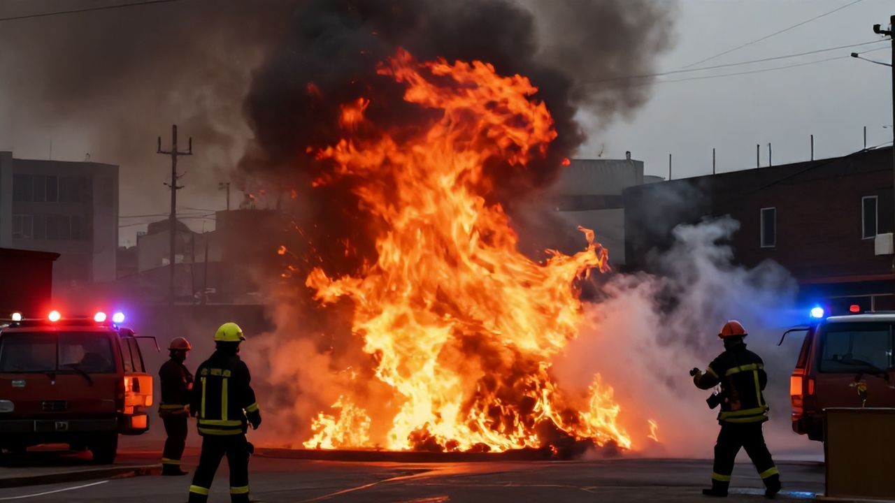 Sultanbeyli'deki Yangına İtfaiye Müdahale Ediyor