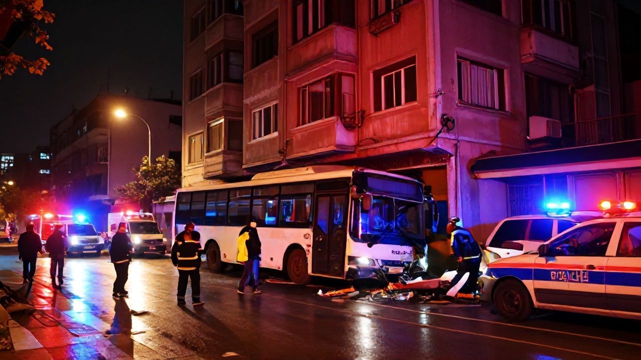 Kartal'da Feci Kaza: İETT Otobüsü Binaya Çarptı, 6 Yolcu Yaralı