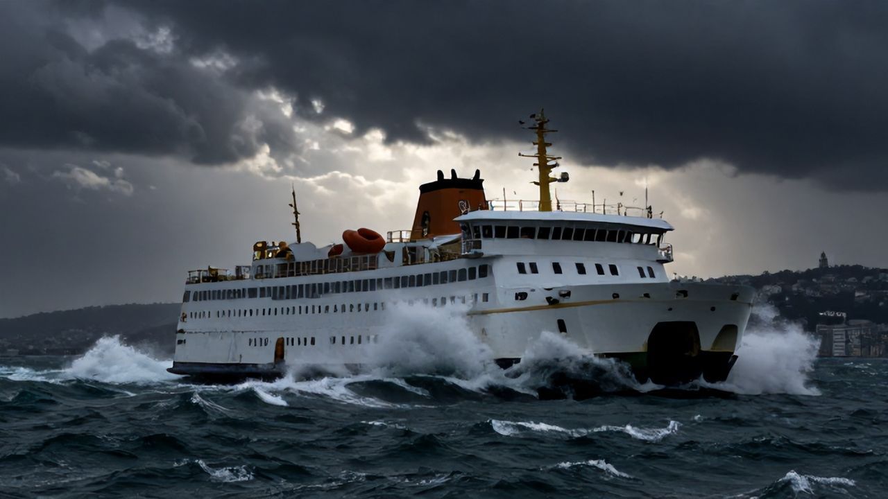 İstanbul'da Hava Muhalefeti Vapur Seferlerini Etkiledi