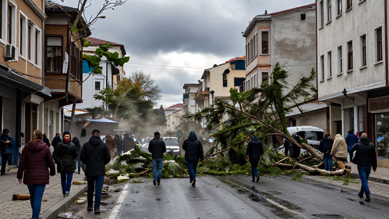 Bursa'da Kuvvetli Rüzgar Hayatı Olumsuz Etkiliyor