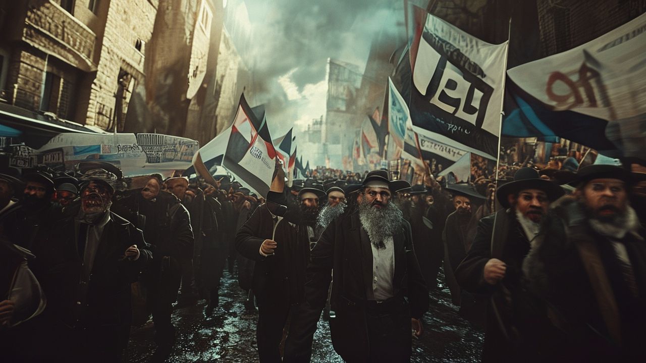 Kudüs'te Binlerce Haredi Askerlik Yasasına Karşı Sokaklarda