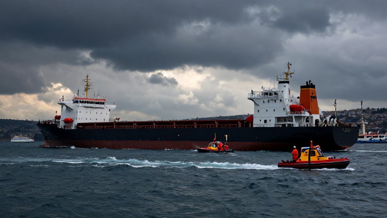İstanbul Boğazı'nda Kargo Gemisi Dümen Arızası Yaşadı