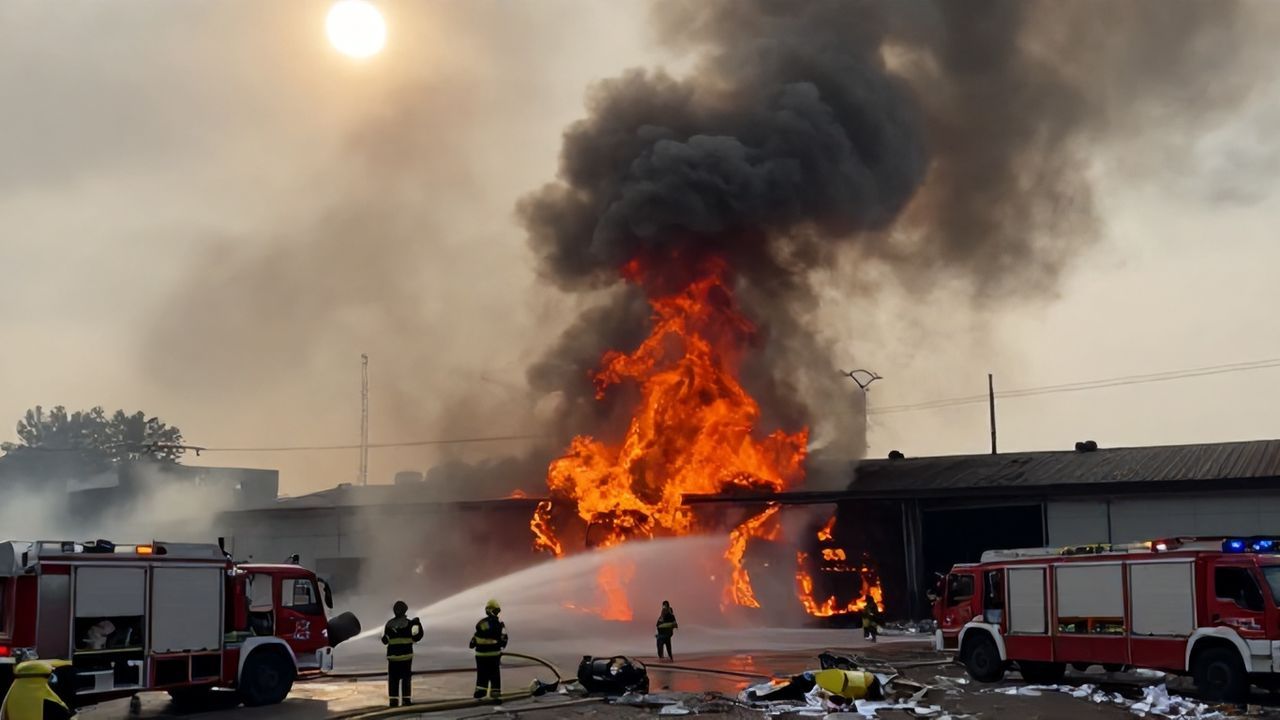 Mersin'de Geri Dönüşüm Deposunda Büyük Yangın: Hasar Yüksek