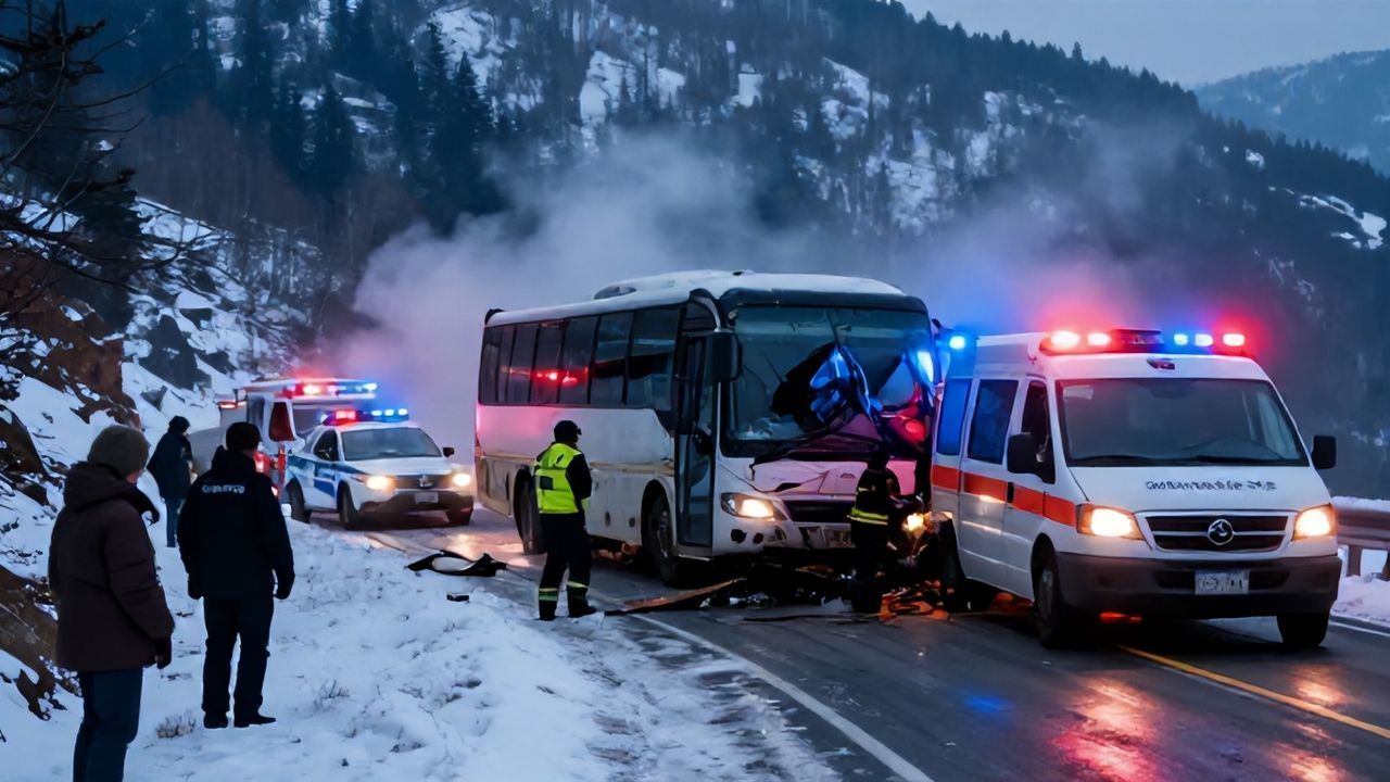 Kars Sarıkamış'ta Korkutan Kaza: Otobüs Kamyona Çarptı, 9 Yaralı