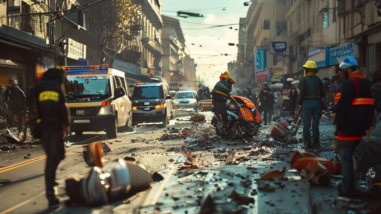 Bursa'da Motosiklet ve Hafif Ticari Araç Çarpıştı