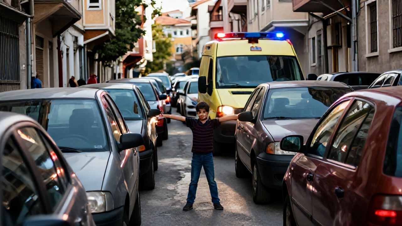 Bayrampaşa'da Küçük Kahraman: Ambulansa Yol Açan Çocuğun Anları Kamerada