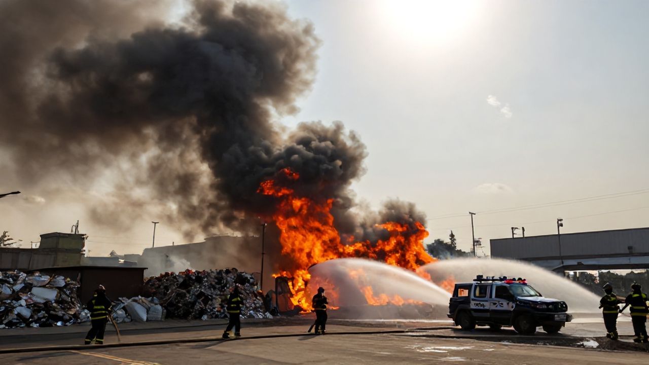 Mersin'de Geri Dönüşüm Fabrikasında Yangın Alarmı: Ekipler Seferber Oldu
