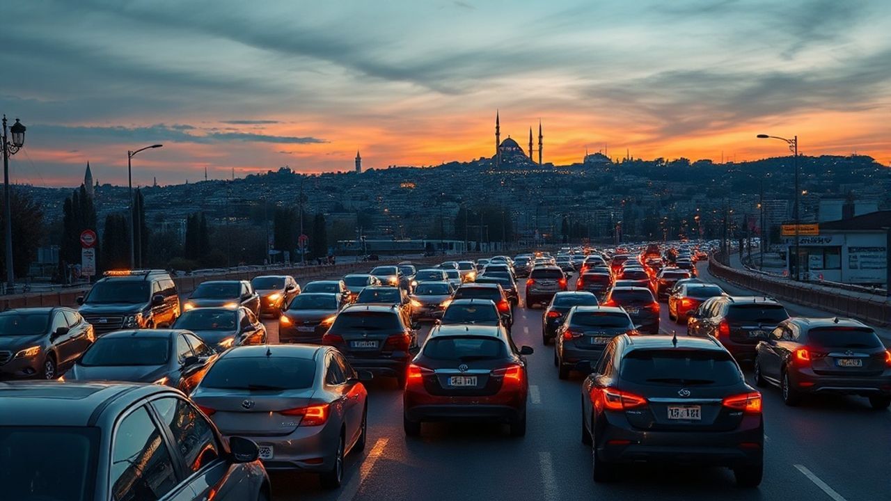 İstanbul'da Akşam Saatlerinde Trafik Yoğunluğu Yüzde 81'e Ulaştı