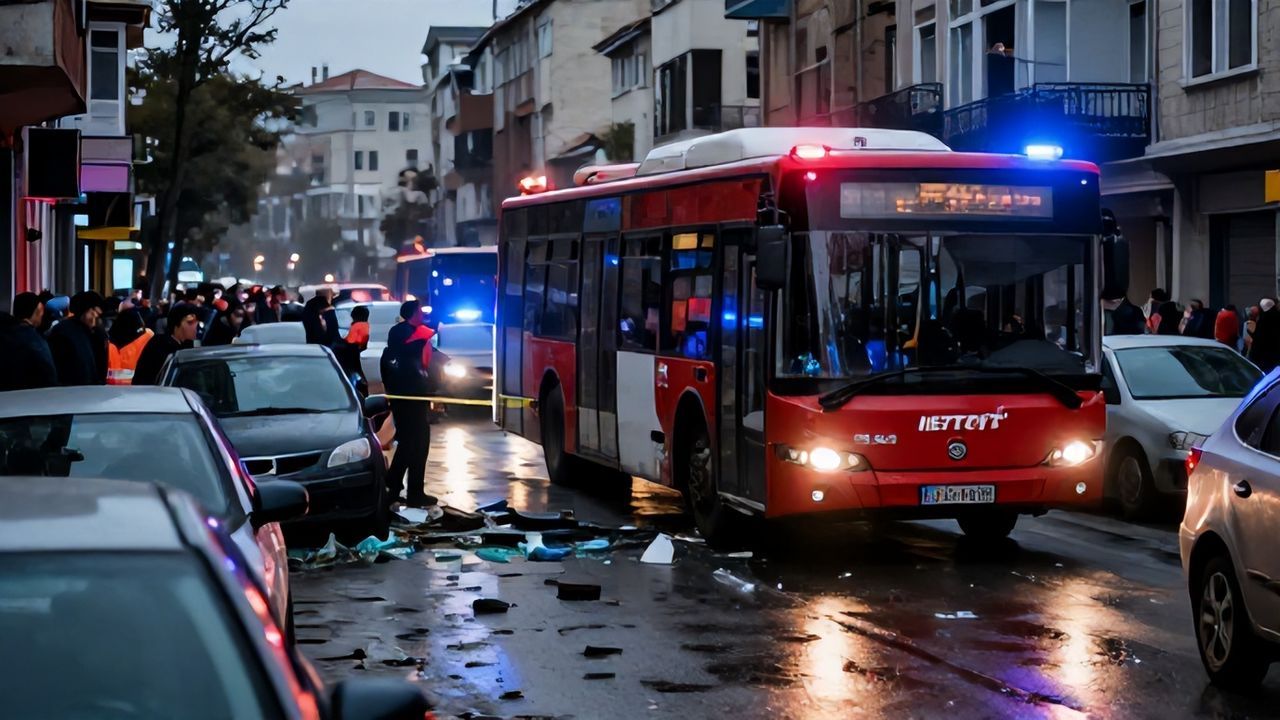Esenler'de İETT Otobüsü Faciası: Park Halindeki Otomobillere Çarptı!