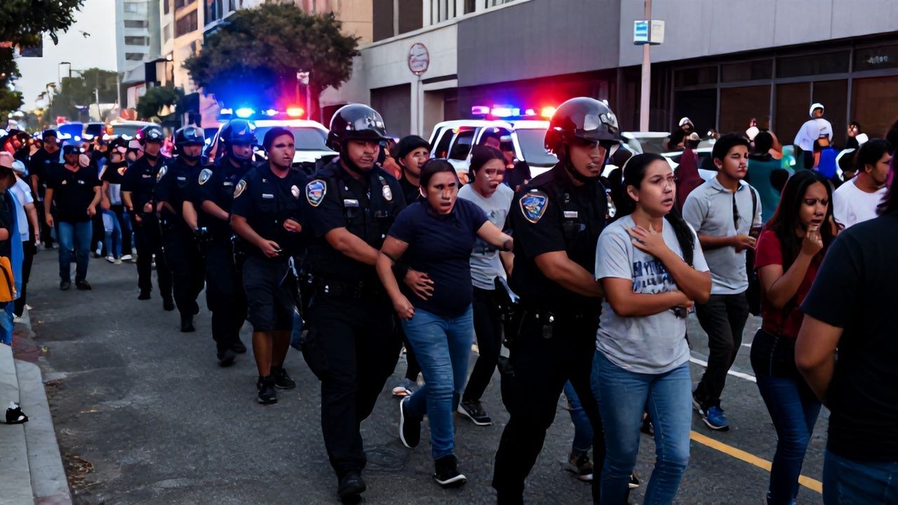 Los Angeles'ta Göçmen Protestosuna Sert Müdahale: Onlarca Gözaltı