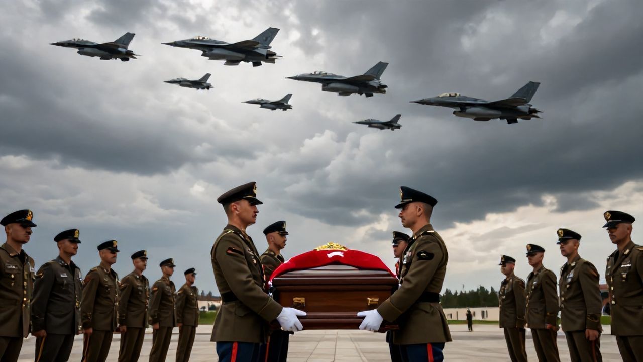 F-16 Kazasında Şehit Düşen Binbaşı Bolat'a Balıkesir'de Veda Töreni