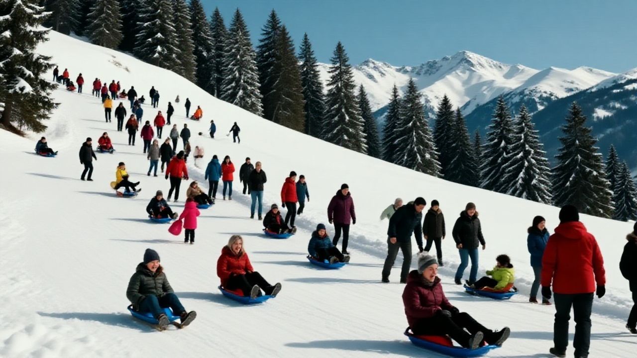 Palandöken Kızak Pisti Yarıyıl Tatilinde Dolup Taştı: 25 Bin Ziyaretçi