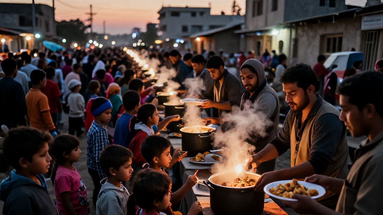 Gazze'ye Türkiye'den Dev İftar Desteği: 20 Bin Kişiye Sıcak Yemek