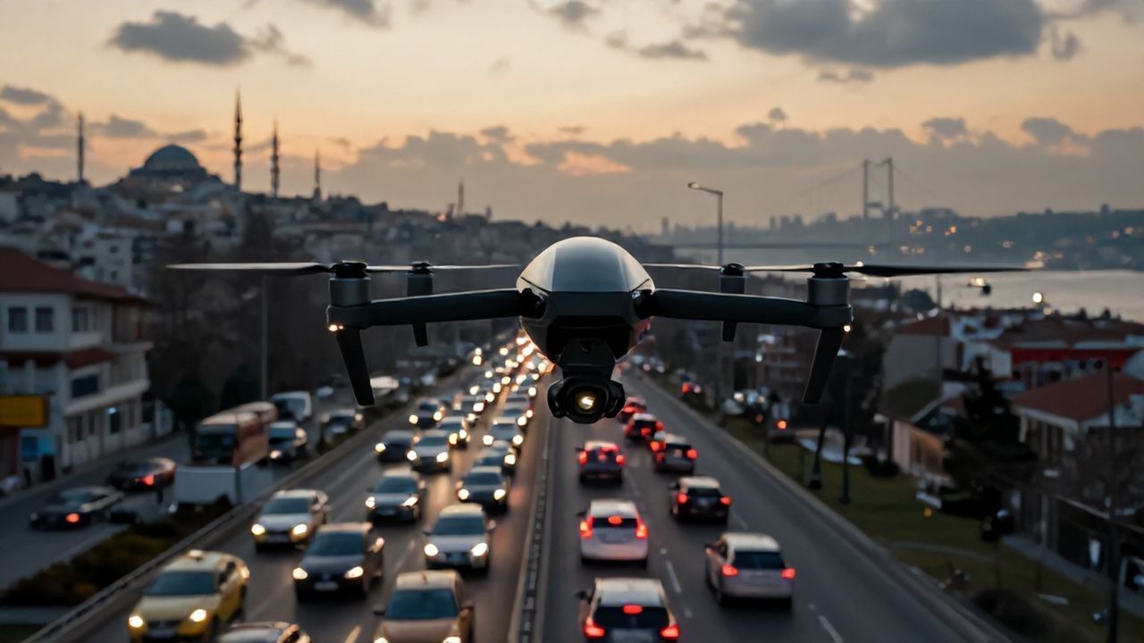 İstanbul Trafiğinde Dronlu Takip: 842 Araç İhlalden Cezalandırıldı