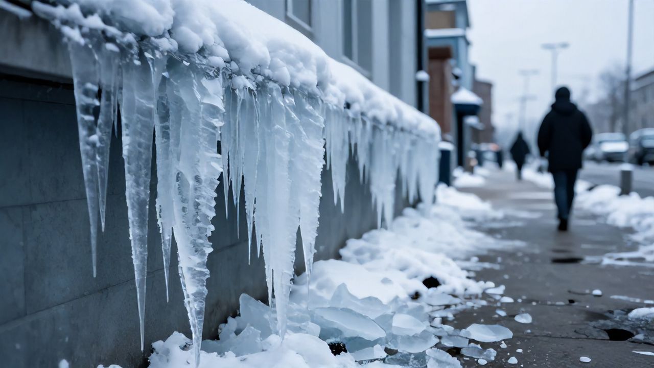 Erzurum'da Kıl Payı Ölümden Dönüş: Çatıdan Düşen Buz Dehşeti