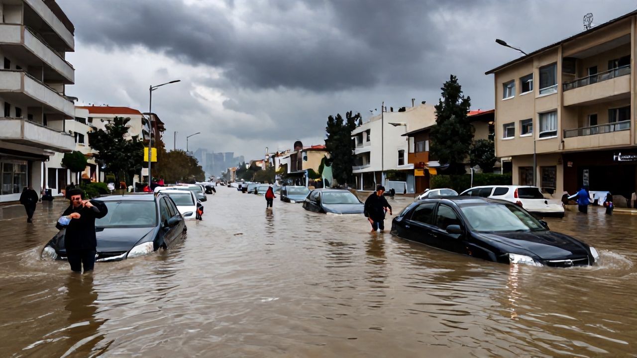 Antalya Sağanağa Teslim Oldu: Kentte Hayat Felç, Sokaklar Göle Döndü