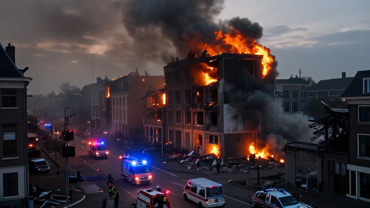 Hollanda Utrecht'te Patlama Paniği: Binalar Alev Aldı, Çok Sayıda Yaralı
