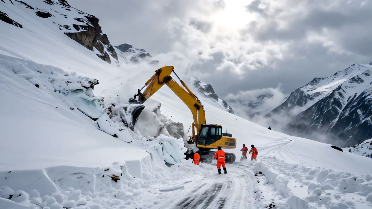 Muş-Kulp Yolunda Çığ Panik Yarattı: Operatör Son Anda Kurtarıldı