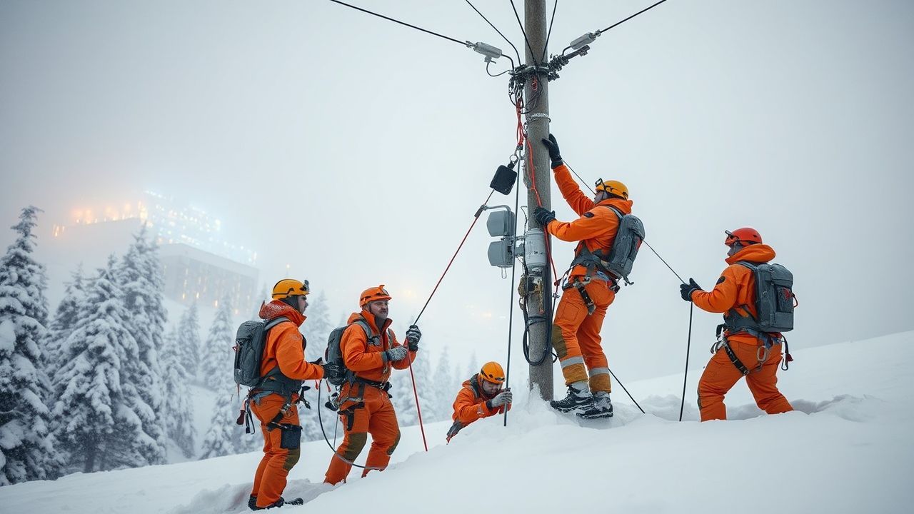 Uludağ'da Ekipler Tipi ve Soğukla Savaşarak Elektriği Ayakta Tutuyor