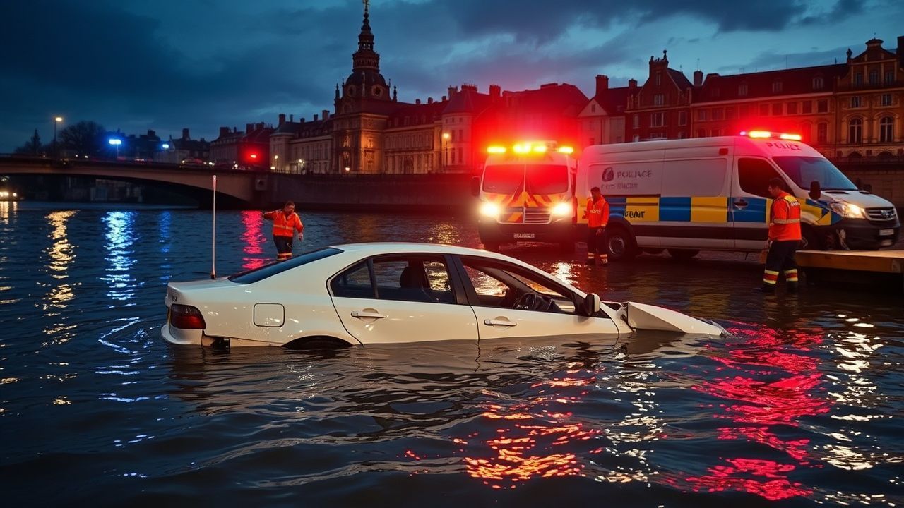 Amasya'da Korkunç Kaza: Otomobil Nehre Uçtu, 2 Yaralı Hastaneye Kaldırıldı
